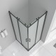 cabine douche d'angle 180 cm porte coulissante opaque