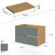 Meuble de 80 cm de large + plateau