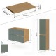 Meuble de 80 cm de large + plateau + 1 colonne