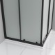 Cabine de douche 180 cm porte coulissante noir opaque