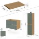 Meuble de 80 cm de large + plateau + 2 colonnes