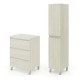 LISBONA meuble plan vasque 3 tiroirs Chêne blanchi 60 cm + 1 colonne