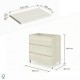 LISBONA meuble plan vasque 3 tiroirs Chêne blanchi 80 cm