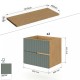 Meuble de 60 cm de large en 2 exemplaires + plateau