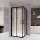 portes de douche coulissantes noires 185 cm transparent