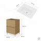 LISBONA meuble vasque 2 tiroirs Chêne naturel 60 cm