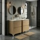 LISBONA meuble vasque 2 tiroirs Chêne naturel 60 cm