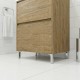 LISBONA meuble vasque 2 tiroirs Chêne naturel 60 cm