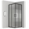 porte de douche coulissante noir 185 cm semi-opaque