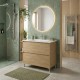 LISBONA meuble vasque 2 tiroirs Chêne naturel 100 cm