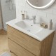 LISBONA meuble vasque 2 tiroirs Chêne naturel 100 cm
