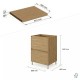 LISBONA meuble plan vasque 2 tiroirs Chêne naturel 60 cm