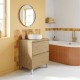 LISBONA meuble plan vasque 2 tiroirs Chêne naturel 60 cm