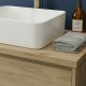 LISBONA meuble plan vasque 2 tiroirs Chêne naturel 80 cm