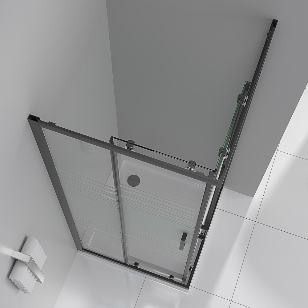 LANABLACK Cabine de douche H 180 cm porte coulissante transparente 80 x 100  cm