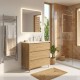 LISBONA meuble vasque 3 tiroirs Chêne naturel 80 cm