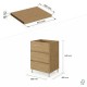 LISBONA meuble plan vasque 3 tiroirs Chêne naturel 60 cm