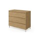 LISBONA meuble plan vasque 3 tiroirs Chêne naturel 100 cm