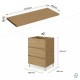 LISBONA meuble plan double vasque 6 tiroirs Chêne naturel 120 cm