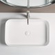 LUPIA Vasque à poser rectangulaire  60 x 37 cm blanc brillant