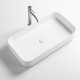 LUPIA Vasque à poser rectangulaire 71 x 37 cm blanc brillant