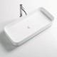 LUPIA Vasque à poser rectangulaire  80 x 37 cm blanc brillant