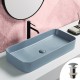LUPIA Vasque à poser rectangulaire  80 x 37 cm bleu cendré mat
