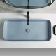 LUPIA Vasque à poser rectangulaire  80 x 37 cm bleu cendré mat