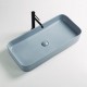 LUPIA Vasque à poser rectangulaire  80 x 37 cm bleu cendré mat