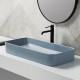 LUPIA Vasque à poser rectangulaire  80 x 37 cm bleu cendré mat