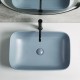 POLA Vasque à poser rectangulaire 61 x 38 cm Bleu cendré mat