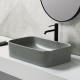 POLA Vasque à poser rectangulaire 61 x 38 cm Gris ciment mat