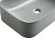 POLA Vasque à poser rectangulaire 61 x 38 cm Gris ciment mat