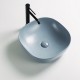 ALTANE Vasque à poser carrée 41 x 41 cm Bleu cendré mat