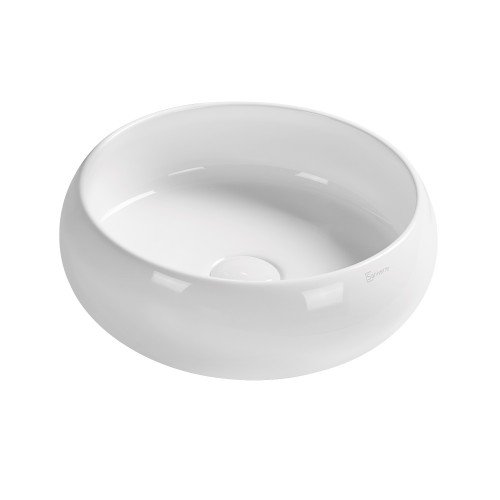 DOLY Vasque à poser ronde Ø36 cm Blanc brillant