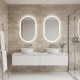 CLUB Miroir LED ovale 50x80cm