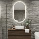 CLUB Miroir LED ovale 60x90cm