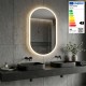 CLUB Miroir LED ovale 50x80cm