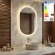 CLUB Miroir LED ovale 60x90cm