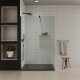 ROMA-BLACK Paroi douche noire verre 8 mm transparent