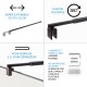 barre stabilisatrice télescopique couleur noir mat