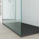 ROMA-BLACK Paroi douche noire verre 8 mm transparent