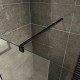 ROMA-BLACK Paroi douche noire verre 8 mm transparent