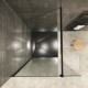ROMA-BLACK Paroi douche noire verre 8 mm transparent