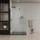 ROMA-BLACK Paroi douche noire verre 8 mm opaque
