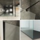 ROMA-BLACK Paroi douche noire verre 8 mm opaque