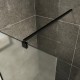 ROMA-BLACK Paroi douche noire verre 8 mm opaque